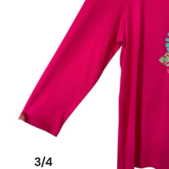 NWT KIM ROGERS  *HAPPY HOUR* 3/4 SLEEVES TOP    LARGE   #CL - Picture 2 of 9